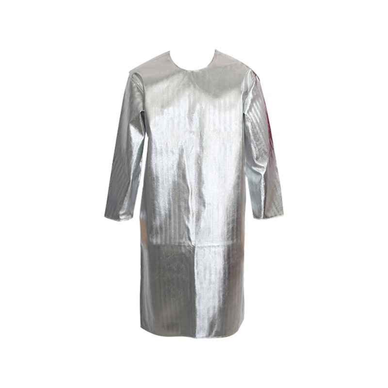 便携式高温作业防护MKF-03隔热反穿衣铝箔大衣500度隔热服