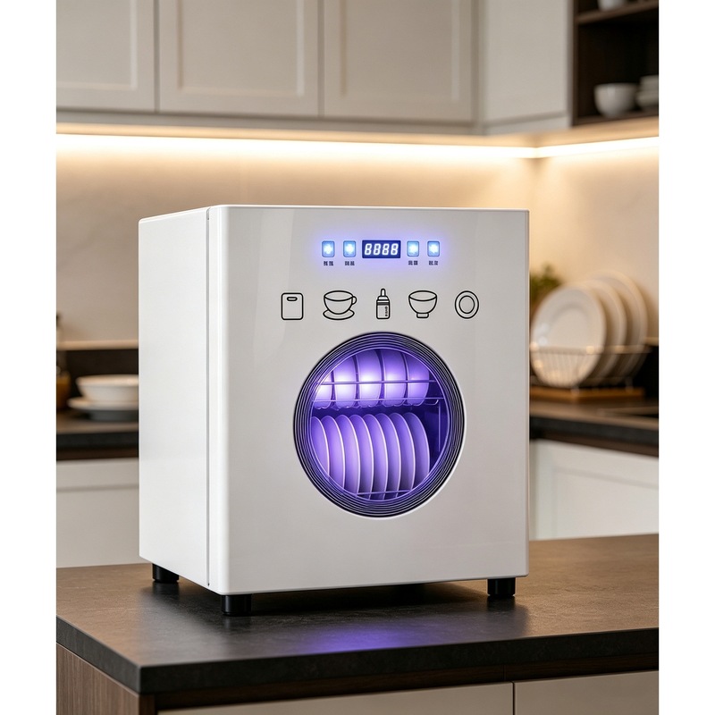 Two-star tableware sterilizer, ozone kitchen, large household, small office, for dishes and cutlery, double-door, mini Two-star tableware sterilizer, ozone kitchen, large household, small office, for dishes and cutlery, double-door, mini