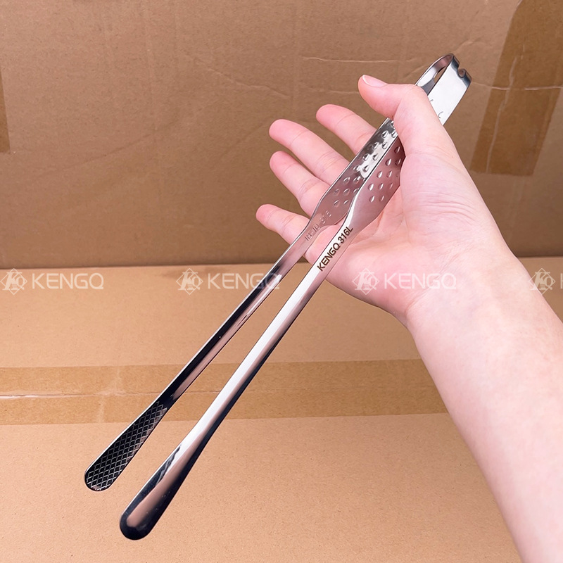 316L acero inoxidable abrazadera de barbacoa de estilo coreano cocina doméstica multifuncional abrazadera de comida buffet abrazadera de filete a prueba de quemaduras