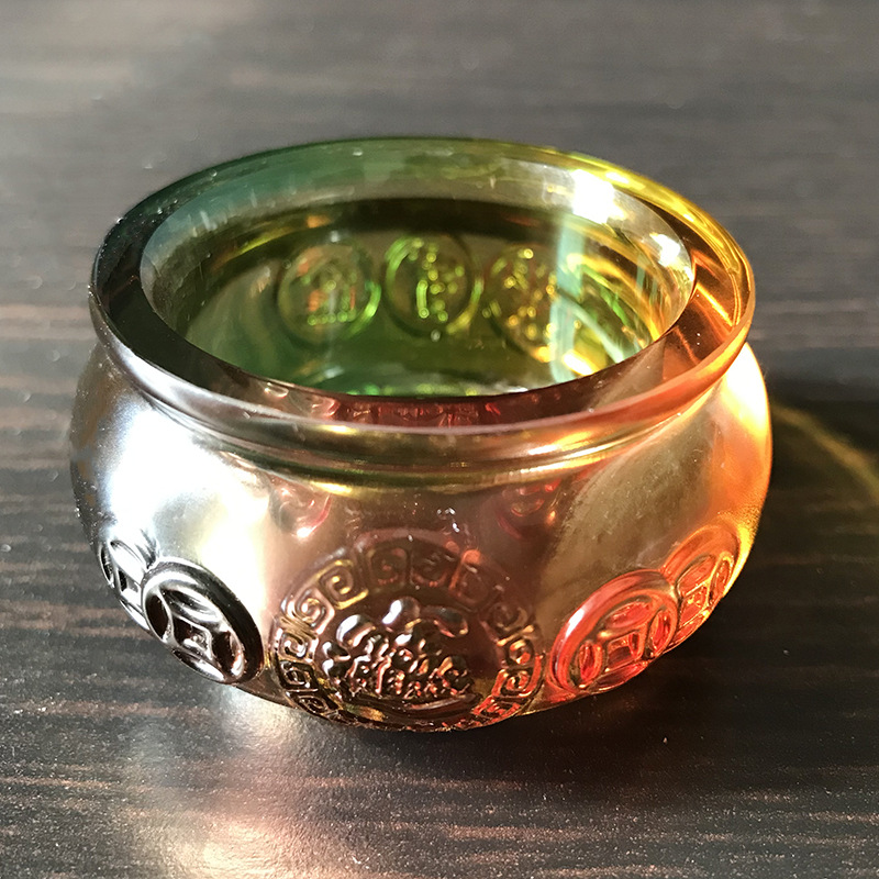 水晶聚寶盆 家居客廳擺件水晶聚寶盆裝飾工藝品 水晶工藝品