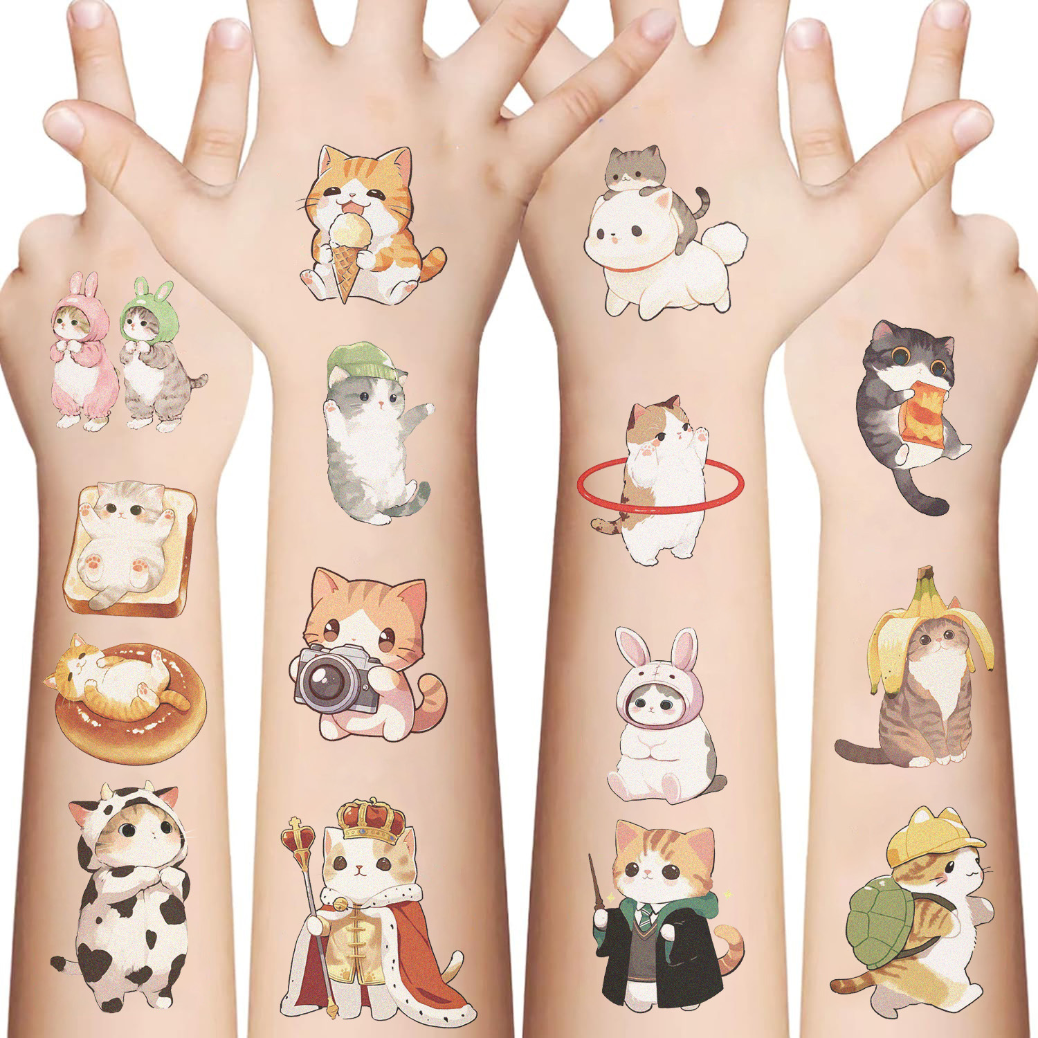 21g Weight tattoo stickers Event & Party Supplies 10 PCS/Package Quantity Party Occasion Transfer decal Material Cat Pattern Cat Transfer Decal Tattoos & Body Art 10 PCS/Package 7