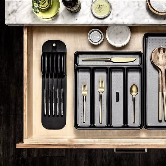 Household kitchen simple tool storage 5-slot 11-slot soft rubber knife holder Knife Rest knife holder pad knife holder integrated