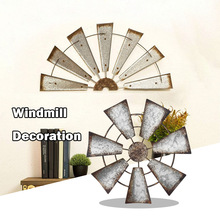 金属风车室内墙壁装饰品户外挂件摆件铁艺剪影工艺品跨境外贸供应