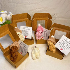 跨境Mini Plush Teddy Bear in Box盒装迷你毛绒泰迪熊创意礼物