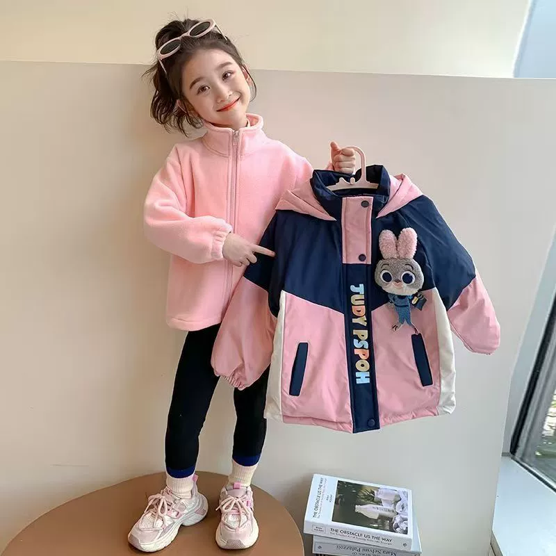 Съемная куртка для девочек три в одном