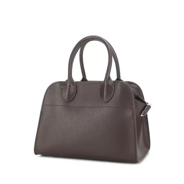 The Row董洁同款头层牛皮手提包Margaux15真皮大容量麂皮托特包女