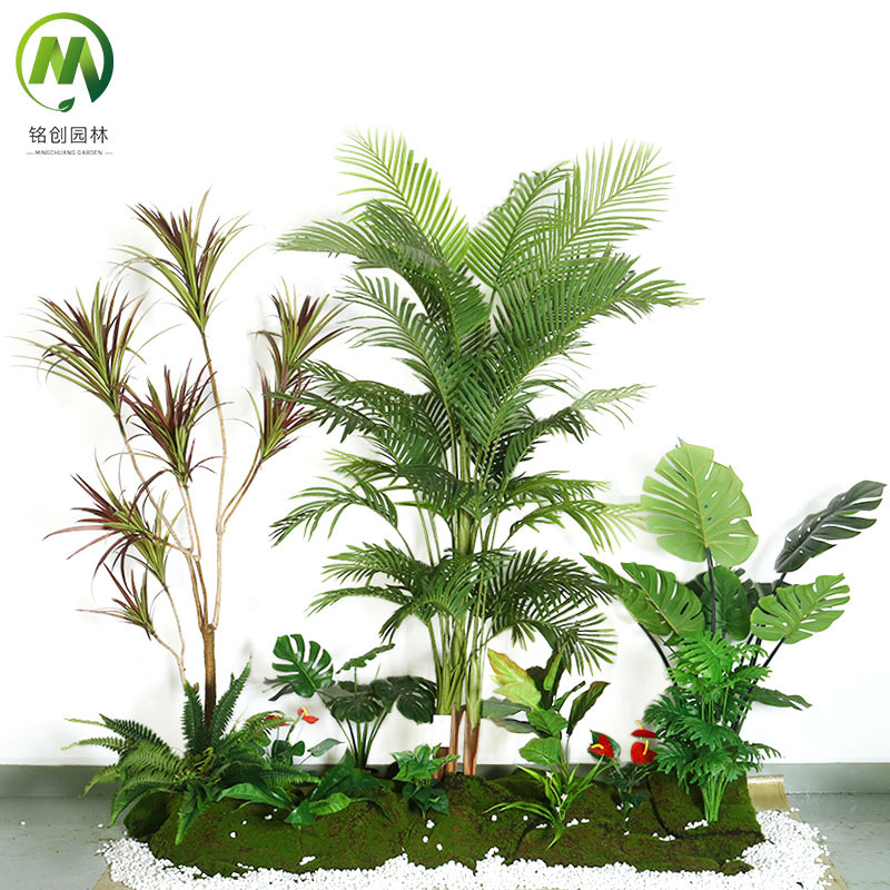 Fábrica de árboles artificiales Venta caliente árbol artificial Meichen planta verde paisaje combinación planta de interior paisaje suave decoración planta verde bonsai