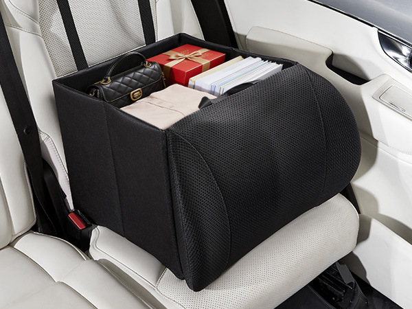 Car Storage Box with Lumbar Support, Two-In-One Memory Foam, Foldable Car Seat Storage Box, Portable Storage Box