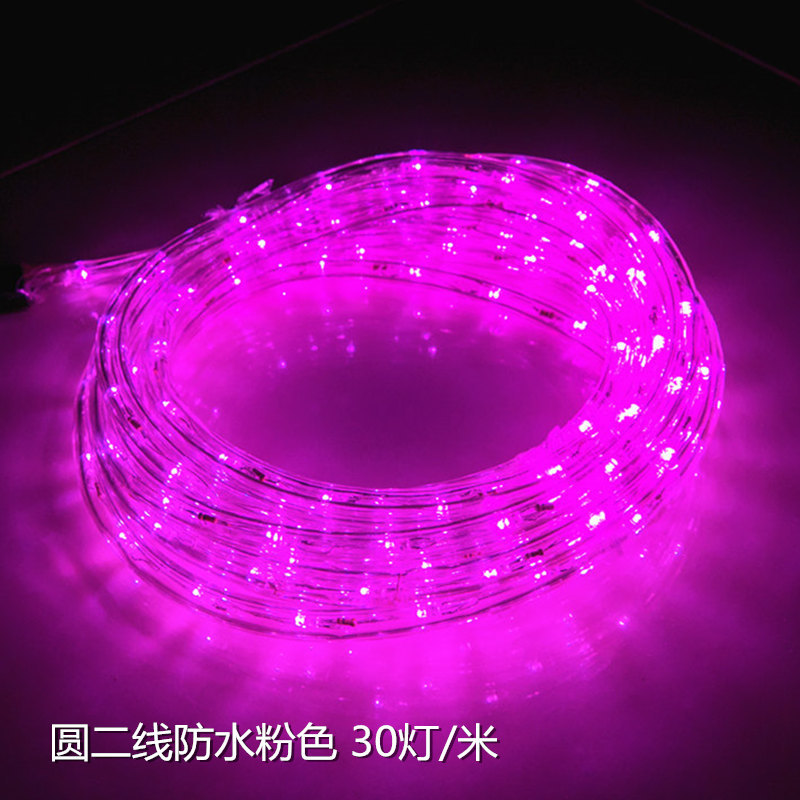 우편 배달 플러그 10 M LED 빛 둥근 무지개 튜브 360 발광 소프트 라이트 바 야외 방수 장식 조명