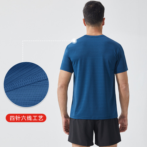 Summer large size sports short-sleeved T-shirt men's round neck casual fitness breathable quick-drying clothing cross-border outdoor running short-sleeved