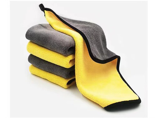 Thickened absorbent towel coral velvet double-sided two-color car towel car wash towel car cleaning cloth high density car wash towel