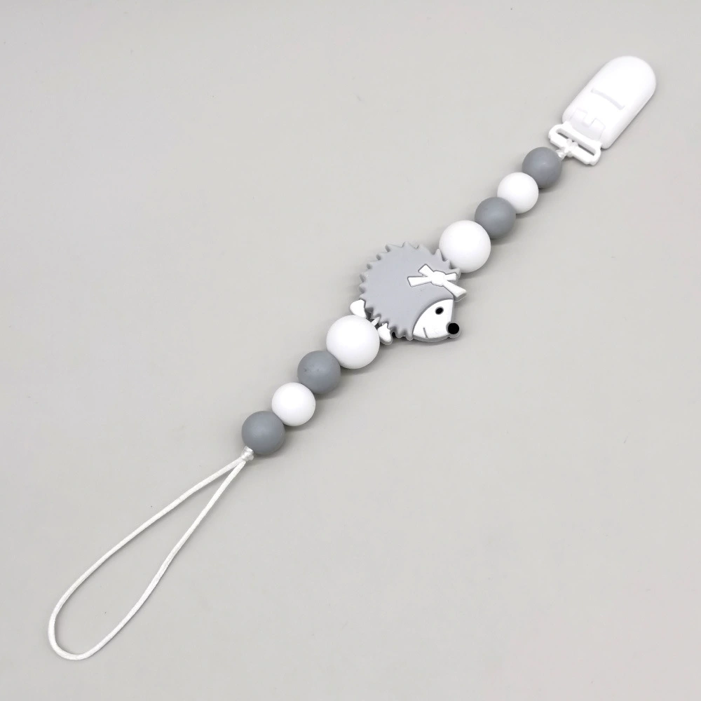 Children's silicone pacifier, chewy lanyard holder for correct bite