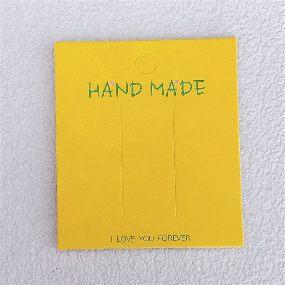 7 * 8 cm HAND MADE colorido cuadrado papel de cabello ~ adultos niños clip de cabello embalaje accesorios de placa de suspensión