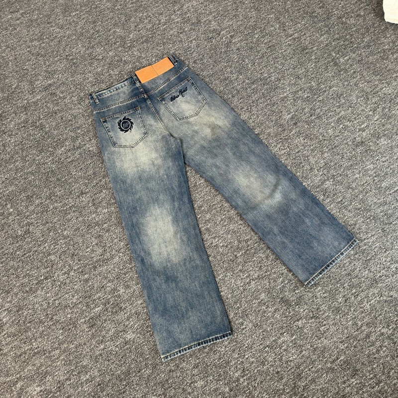 Broken Planet Broken Planet Bp Embroidered Letters High Street American Men's and Women's Denim Straight Casual Pants