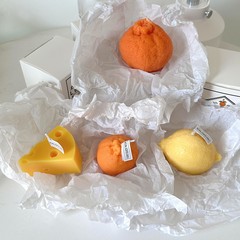 ins Korean blogger fruit scented candle decoration home chic cheese soy wax souvenir props