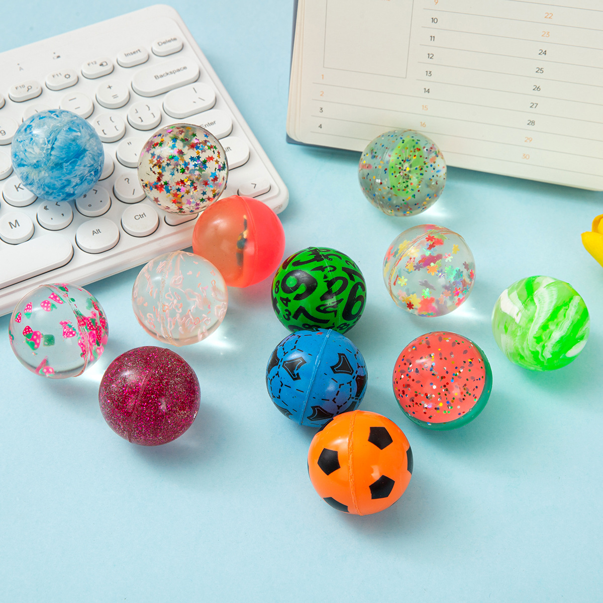 No. 32 Bouncy Ball One Yuan Gashapon Machine Bouncy Ball Kidsren's Toy Bouncy Ball Jumping Ball Amusement Machine Small Toy