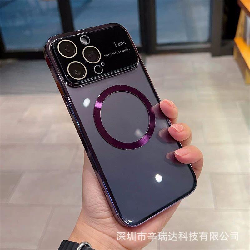 Чехол для телефона (Apple) совместим с iPhone 14 — магнитная беспроводная зарядка, защита камеры