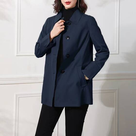 [with lining] windbreaker coat women's 2024 spring and autumn new small loose temperament all-match ladies suit