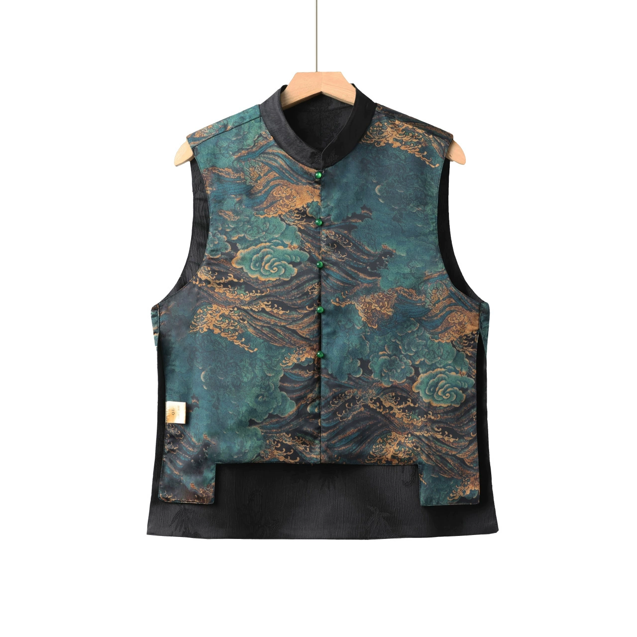 2024 Новый жаккардовый двусторонний женский жилет в китайском стиле в национальном стиле, ретро костюм Тан, осенний топ, куртка без рукавов.