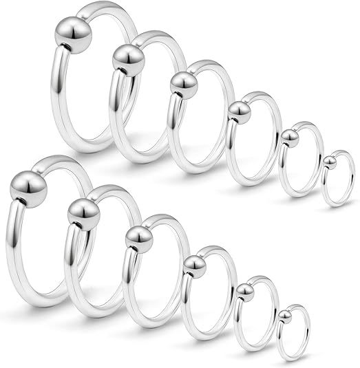 Stainless Steel Bead Cock Ring Set, 6 Sizes 2.5-4.0 cm, Manual Foreskin Restraint Rings — detail image 8