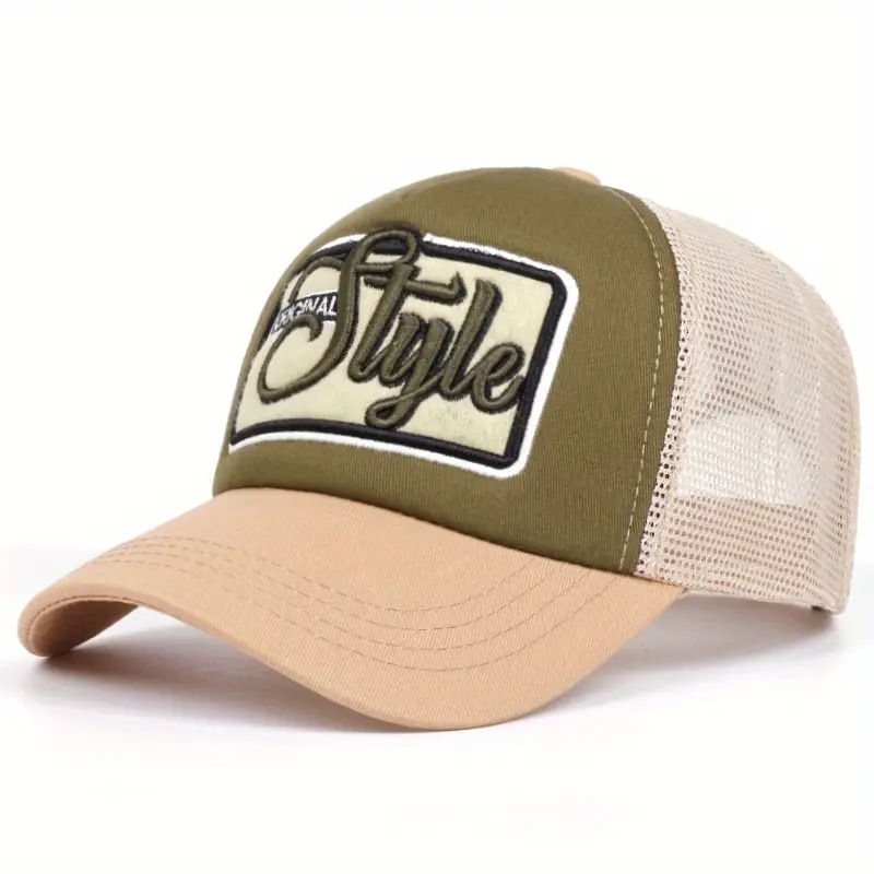 Comercio exterior Xyin temu explosión estilo bordado 3D sombrero de béisbol de malla sombrero de algodón sombrero de béisbol hombre empalme sombrero de béisbol velocidad