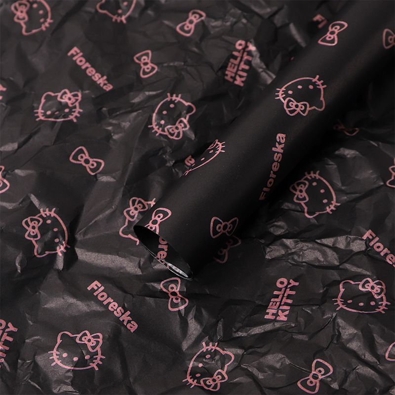 卓兰2025七夕情人节新款hello kitty包花硬卡纸纯色造型纸包装纸|undefined