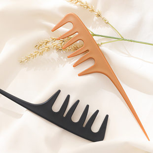 Comb with retro air bangs special artifact gaptive fluffy texture ladies long head comb, model large tooth household use