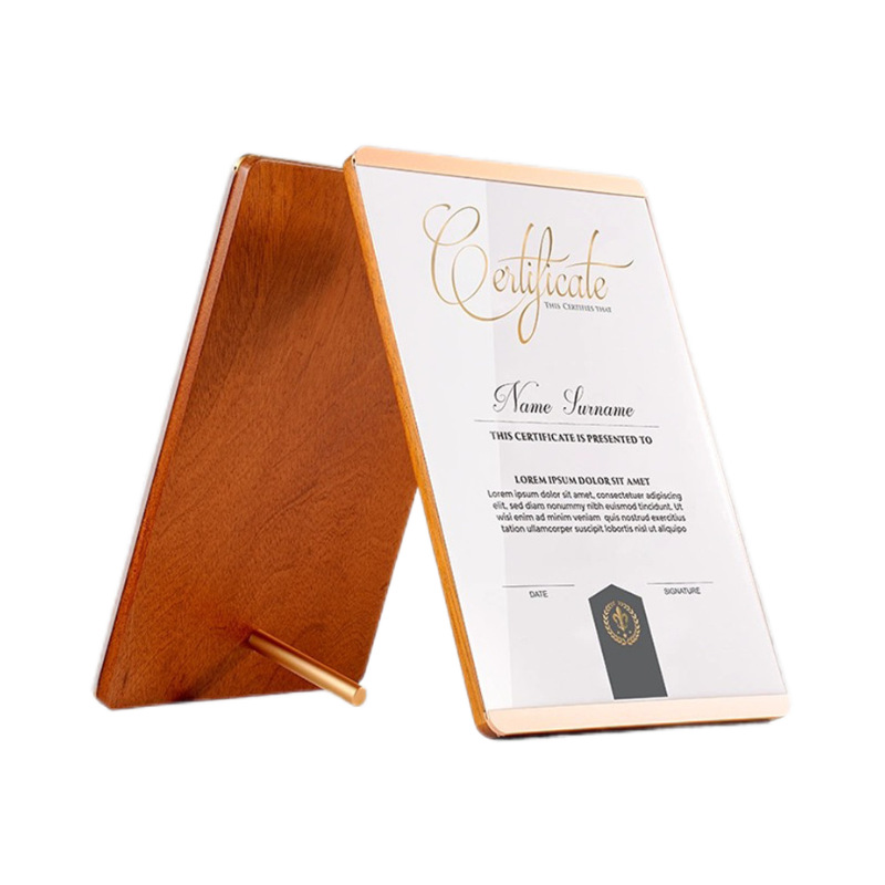 亚克力台卡桌牌菜单价格展示牌a4桌面立牌荣誉证书奖状专利授权