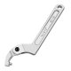 Movably crescent wrench multi-use lock nut shock absorber adjustment tool hook head water meter oil cylinder round nut wrench