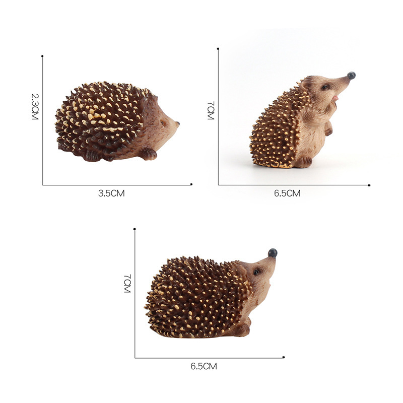 Exportación transfronteriza simulación bosque animal erizo serie modelo selva bebé erizo traje estático decoración juguete
