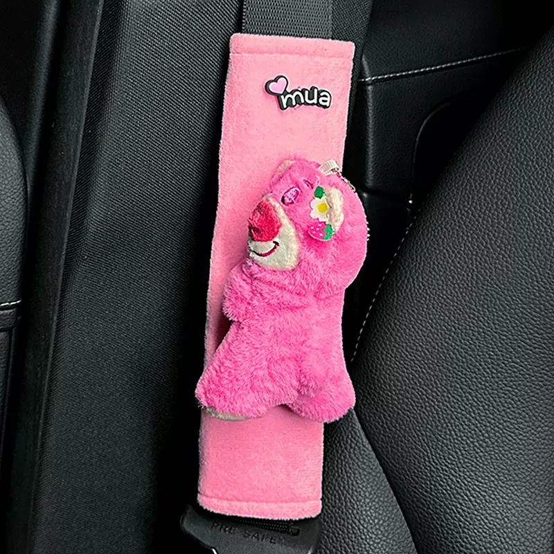 Protector de Hombro de Peluche para Cinturón de Auto de Terciopelo de Cristal, Anti-estrangulamiento, para Automóvil