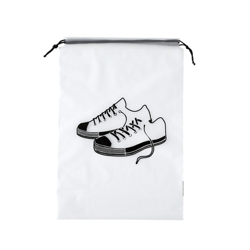 Shoe storage bag home travel frosted drawstring pocket student dormitory dustproof and moisture-proof transparent bag wholesale