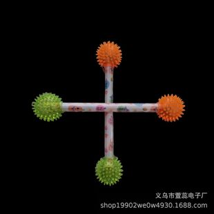 Double-headed luminous stick with flashing light flash elastic stick boys and girls like beating back massage stick