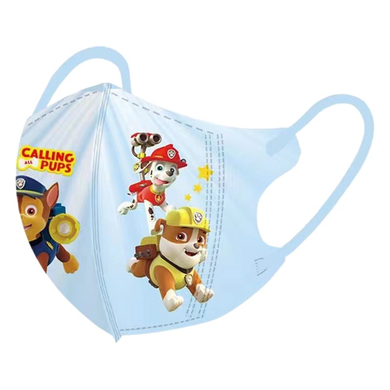 Lindo de la historieta 3D embalaje independiente niños desechables máscara Wangwang equipo especial primavera y el verano nuevo transpirable