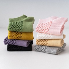 諸暨船襪女士短襪淺口隱形襪夏季薄款短襪透氣網眼船襪洞洞襪批發