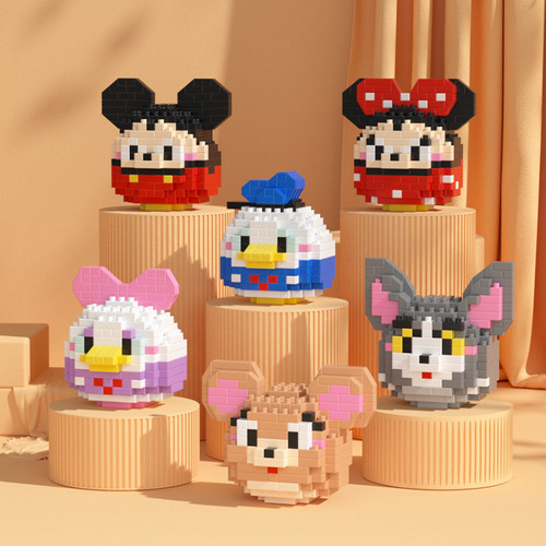 Compatible with Lego Gundam Egg Building Blocks Sanrio Cartoon Doll Assembled Eggman Party Children's Educational Toys Wholesale