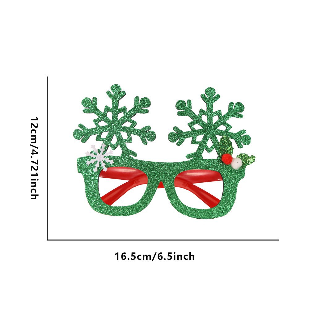 Marco de Lentes Navideños de Muñeco de Nieve y Cornamenta de Plástico para Fiesta de Navidad