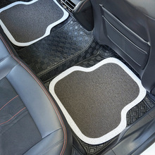 通用汽车脚垫 简约丝圈白边车载防滑耐磨防脏垫 汽车座椅脚垫批发