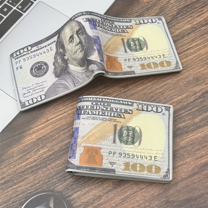 Cross-Border New Product Men's Dollar Wallet Large Capacity Retro Indian Dollar Creative Wallet Amazon Hot Product in Stock