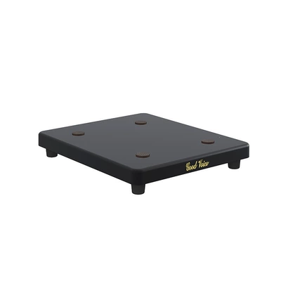 Speaker stand base, amplifier, fixed-size speaker stand, audiophile-grade shelf, double-layer pad, stable (Electric car big tripod) - single-layer-2025-rubber-mat-matte-black-one-price