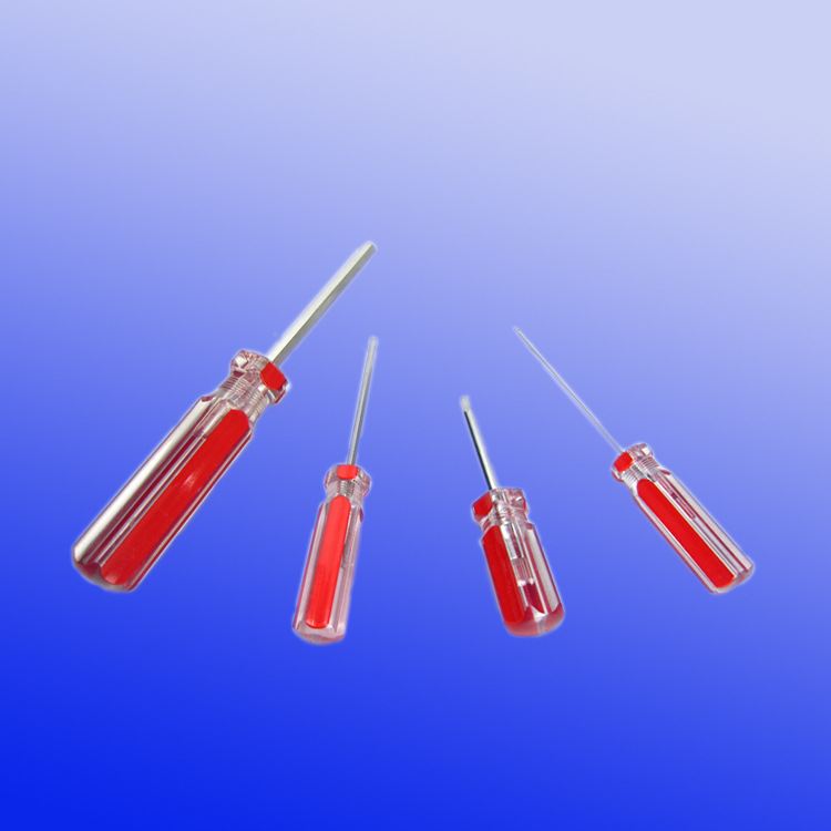 塑料透明柄平头内六角螺丝刀碳钢球头六角匙