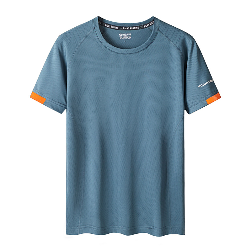 Cross-border Amazon Summer Sleeve Sleeve T-Shirt Men's Sports T-Shirt Outdoor Large Size Elastic Short Seddle Speed