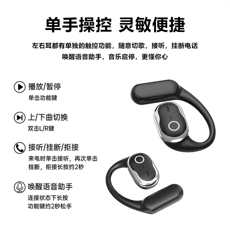 2025新款耳机AI挂耳式无线耳机超长续航高清通话无线翻译蓝牙耳机|undefined