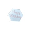 Cross -border birthday happy party theme hexagonal laser carving logo paper cup cake decoration cake insert