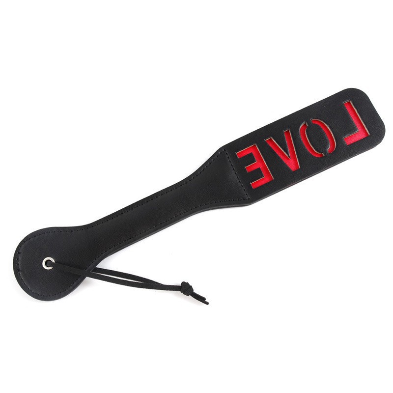 Juguetes sexuales para hombres y mujeres, paleta de mano con forma de letra, paleta negra multicapa, paleta de cuero roja de doble capa, accesorios SM para palmadas y estimulación.