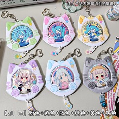 猫バーセットバッジ保護カバーブローチディスプレイ透明痛みバッグ pvc Gumei かわいい猫のしっぽ猫耳ペンダント