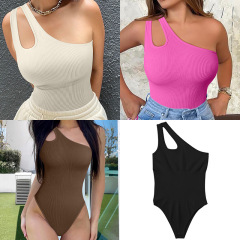 Export Women's Fashion Butt-lifting Abdominal Tightening Elastic Sports Suit  European and American Fashion Hollow-out Yoga Fitness Wear 