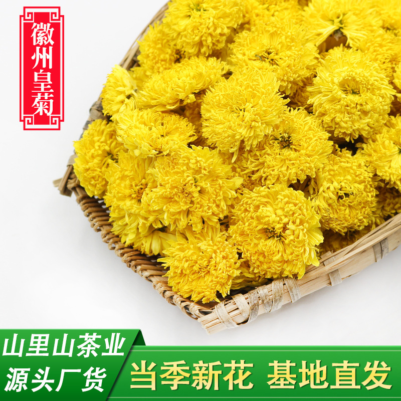 黄山徽州皇菊批发菊花茶散装陶菊婺源皇菊球菊黄菊花安徽特产