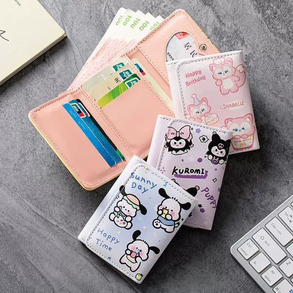 New Trendy Popular Wallet, Compact yet Large Capacity, 70% off Cute Cartoon Coin Purse for Women, Student Short Wallet