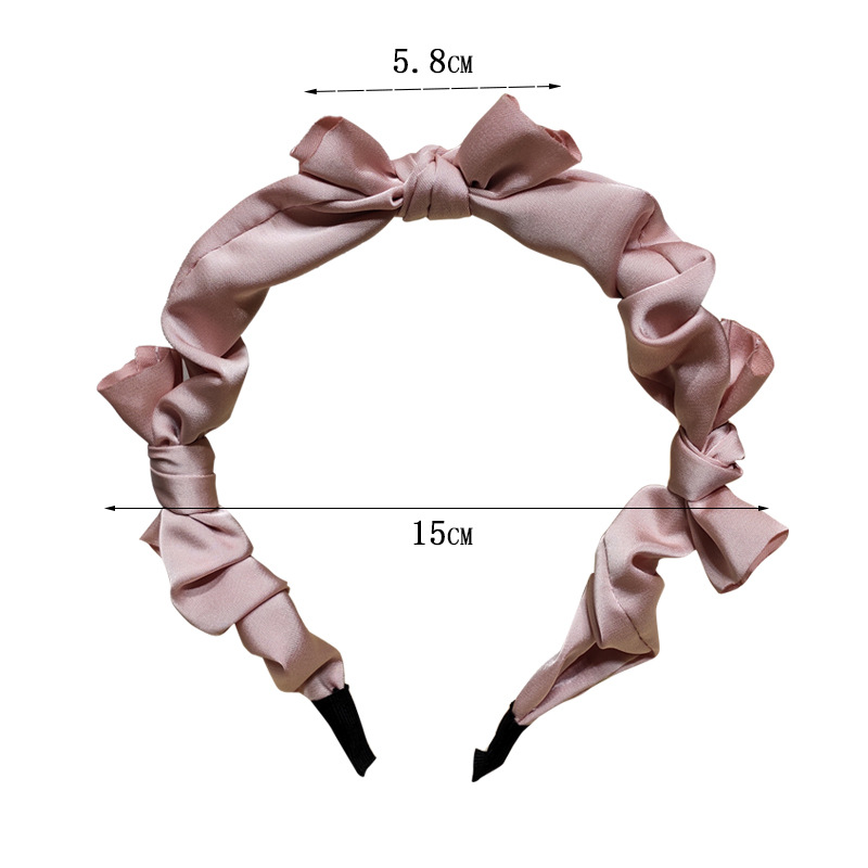 Korean Simple Solid Color Bow Fabric Headband display picture 1